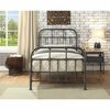Homeroots Industrial Pipe Design Twin Bed Frame, Sandy Gray 374292
